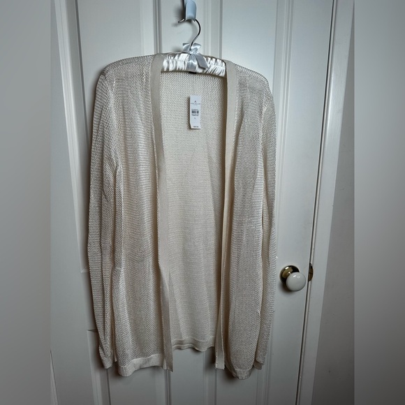 Ann Taylor Sweaters - Ann Taylor Cream Open-Front Cardigan